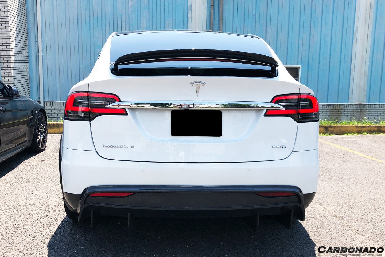 2016 - 2018 Tesla Model X SUV RZS Style Carbon Fiber Rear Diffuser